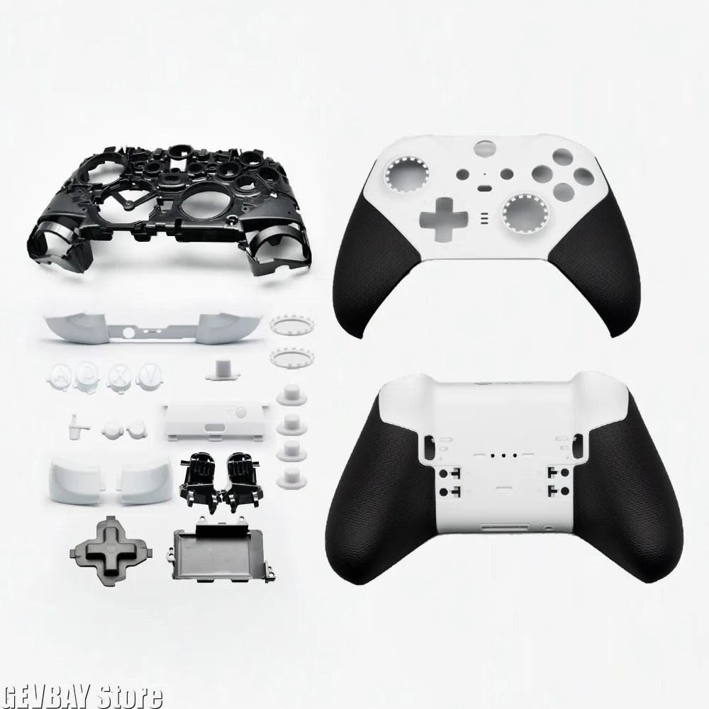 Xbox Elite Series 2 Controller Full Housing Shell Kit – Faceplates, ABXY Buttons, LT/RT LB/RB Bumpers, Grips & Thumbsticks