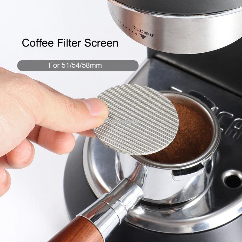 51/53/58mm Reusable Coffee Filter Screen – Heat Resistant Mesh Puck Screen for Espresso Machine Portafilter
