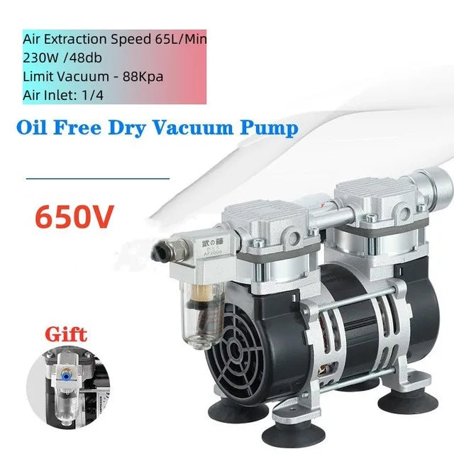 220V Small Oil-Free Silent Vacuum Pump – Laboratory & Industrial Negative Pressure Air Pump