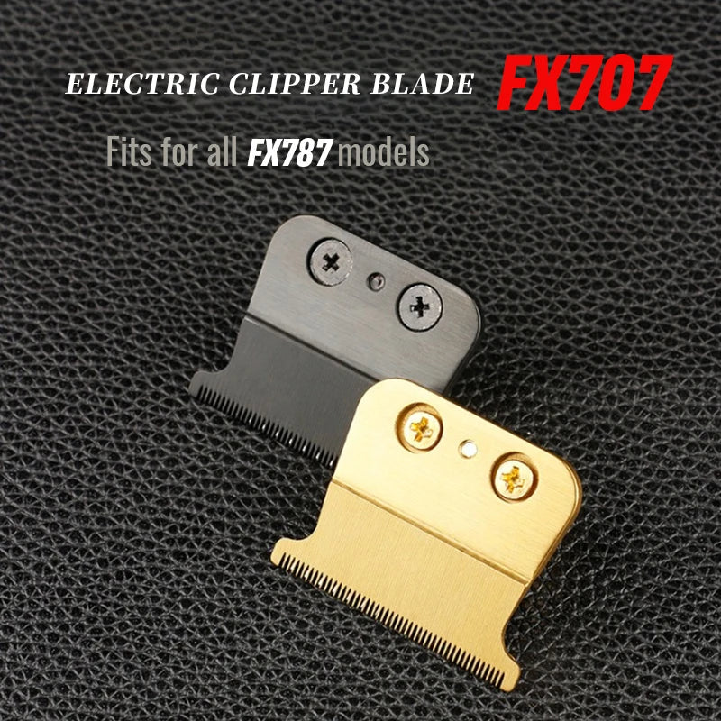 Barbershop FX707 Gold Metal T-Blade – Professional Replacement Blade for Babyliss FX787, FX726, FX787Z Hair Trimmers