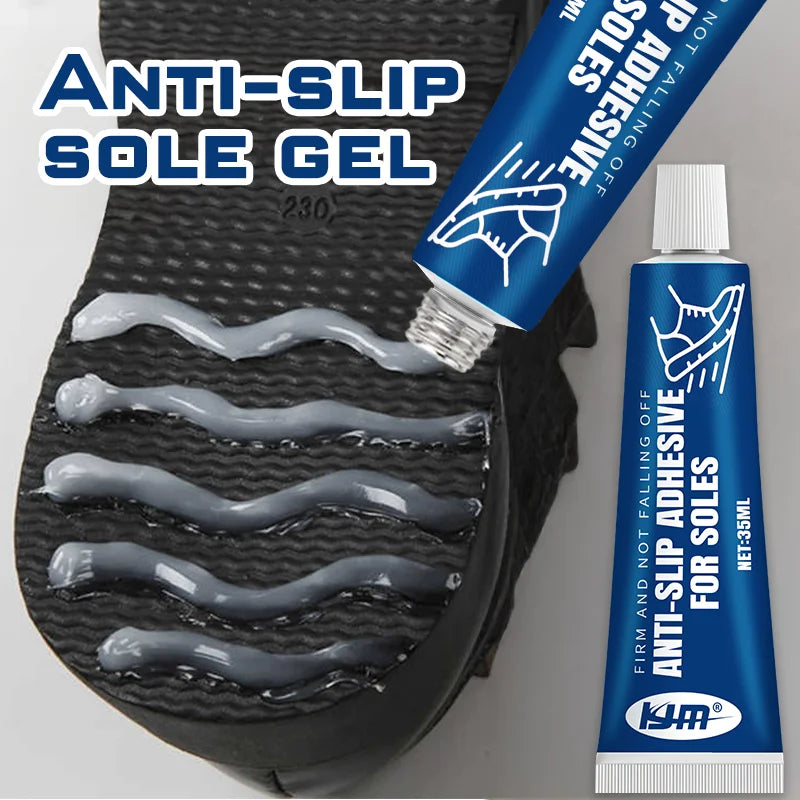 KJM Anti-Slip Sole Gel 35ml – High Traction Grip Enhancer for All Footwear, Easy Apply & Durable Non-Slip Solution