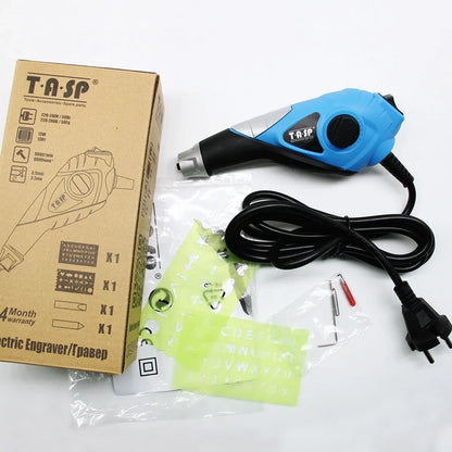 13W Electric Engraving Pen Tool – Etcher with Carbide Tips & Stencils for Wood, Metal, Glass, Plastic & Craft Work