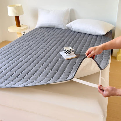 Waterproof Quilted Mattress Protector - Thick Breathable Mattress Topper for Single or Double Beds