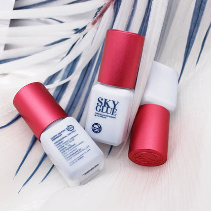 SKY Eyelash Extension Glue 5ml – Original S+ Black, Red, Blue, and Transparent Caps for False Lashes