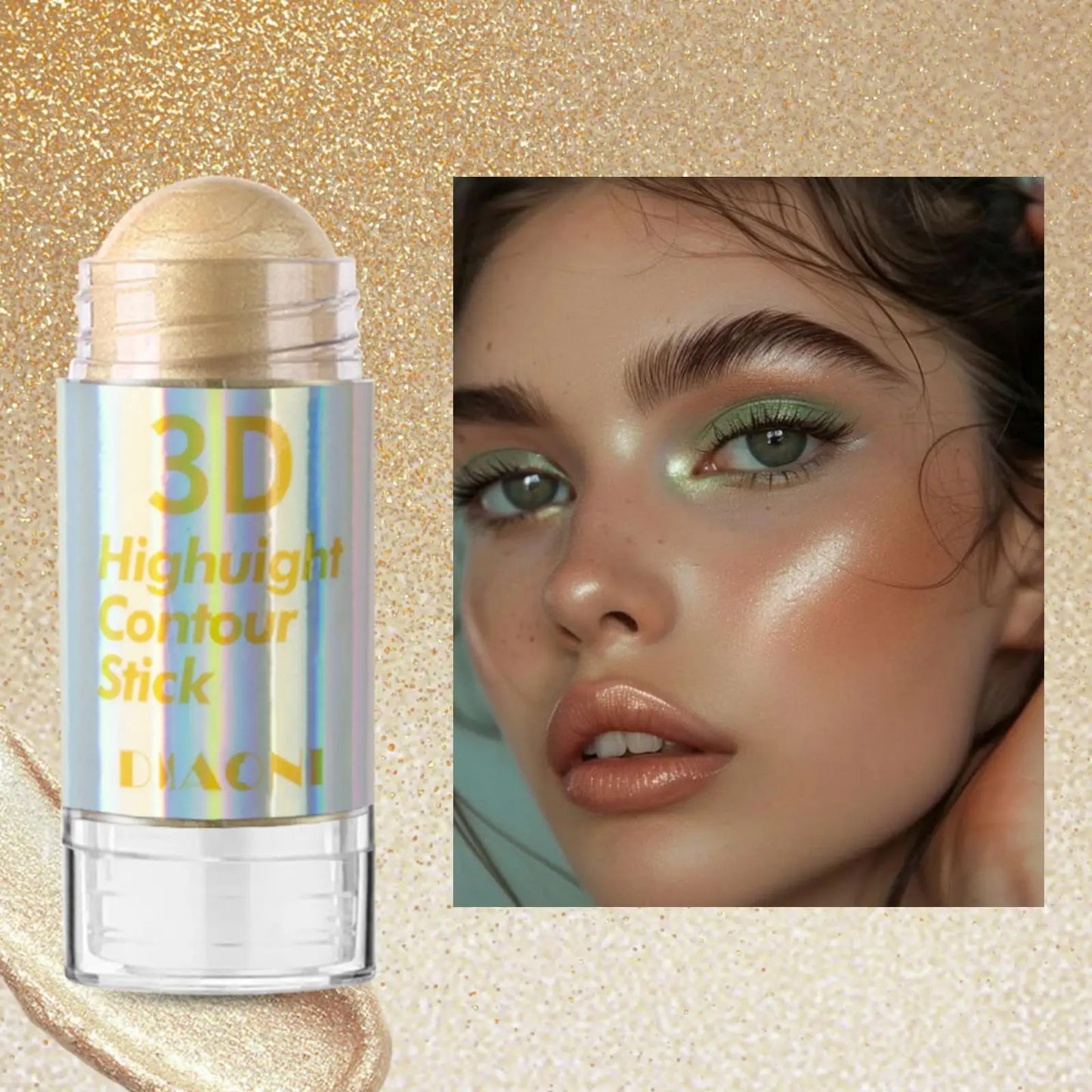 6-Color 3D Highlighter Stick – Face Brightening, Contour, Bronzer & Shimmer Concealer Cream