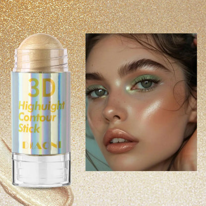 6-Color 3D Highlighter Stick – Face Brightening, Contour, Bronzer & Shimmer Concealer Cream
