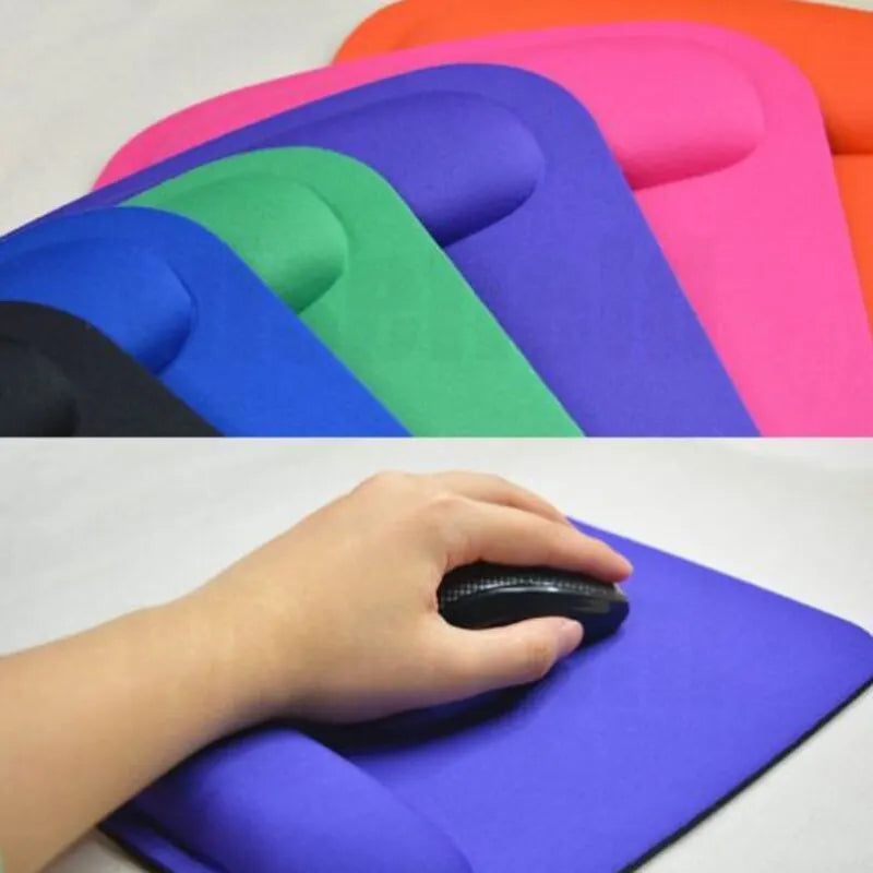 Simple Solid Color EVA Foam Wrist Mouse Pad - Comfortable Thick Sponge Gaming PC Keyboard Desk Mat, 210X230MM