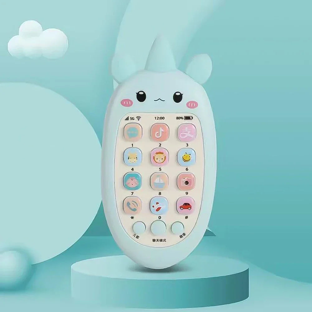Baby Bilingual Telephone Teether Toy - Musical Voice Learning Phone for Infants