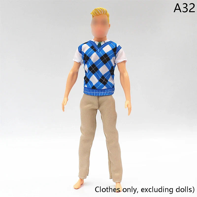 30cm Doll Clothing Set — Men’s Multi-Style Sports Outfit for Boyfriend Dolls