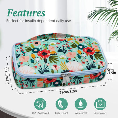 Large Portable Insulin Cooler Bag – Lightweight Durable Travel Cooler for Outdoor Camping and Travel