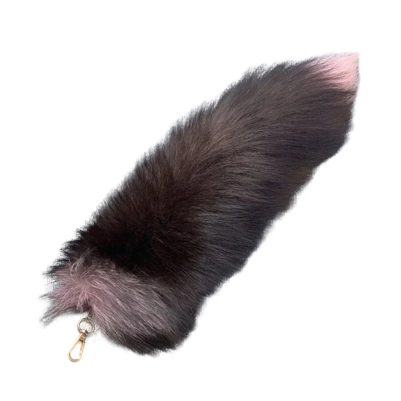 New Fashion Wolf Tail Fur Keychain – Unisex Car Keyring & Bag Charm Accessory Gift