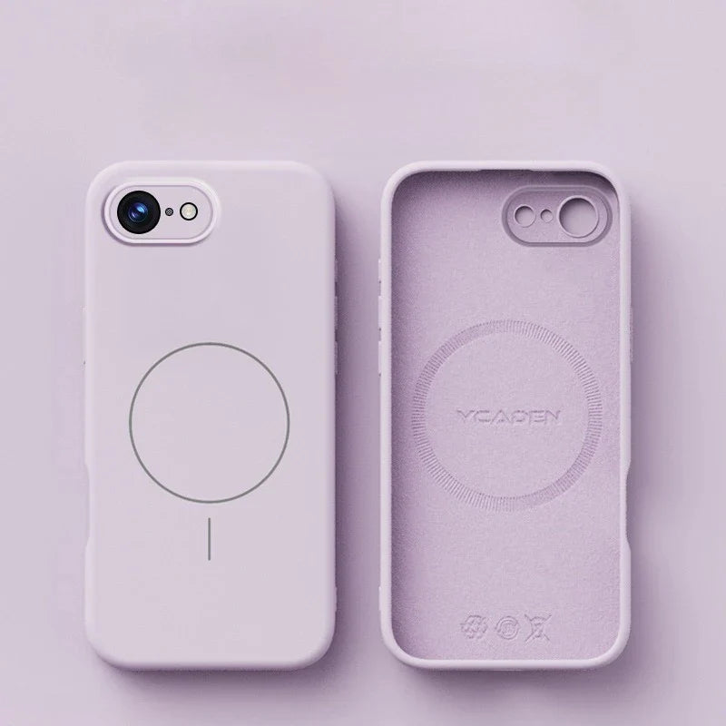 Original Liquid Soft Silicone Magsafe Case — Magnetic Wireless Charging Cover for iPhone 11–16 Pro Max