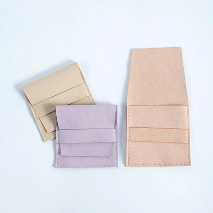 10Pcs Microfiber Jewelry Pouches 6.2x6.2cm & 8x8cm – Rings, Earrings, Pendants, Bracelets Gift Bags for Wedding Favors