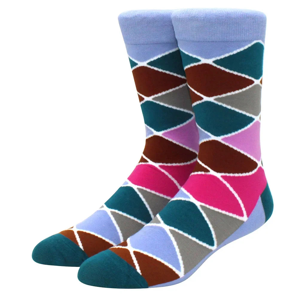 Men’s & Women’s Funny Beer Rainbow Socks – Skateboard Striped Pig Hip Hop Colorful Mid-Rise Casual Crew Cotton Socks, Unisex Fashion Novelty Socks