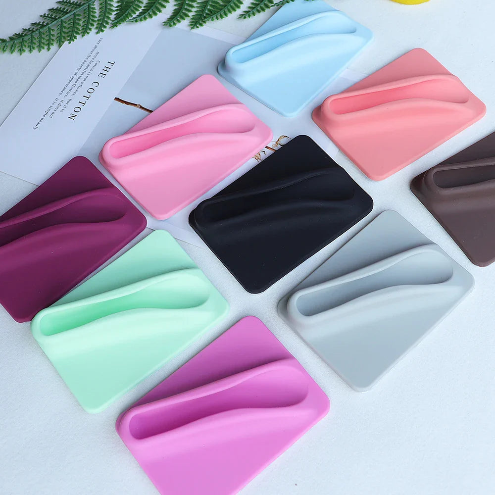 Silicone Lipstick Clip & Card Holder for Phone Case – Anti-Fall Lip Gloss Holder with Kickstand, Liquid Silicone Mobile Case