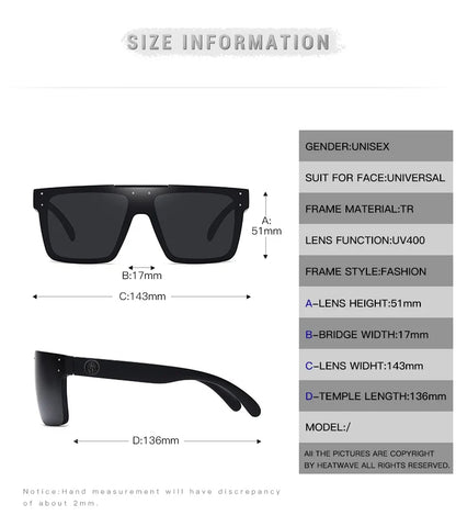 NEW Luxury Brand Mirrored Polarized Sunglasses — Men’s Sport Goggles with UV400 Protection & Case