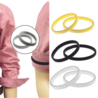 Adjustable Elastic Armband Sleeve Holders - One Pair for Women and Men - Fashionable Arm Cuffs Bands for Party, Wedding, and Clothing Accessories