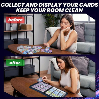 9-Pocket Zipper Card Binder - 360 Trading Card Holder Book, Premium PU Cover, Durable Side Loading Card Binder