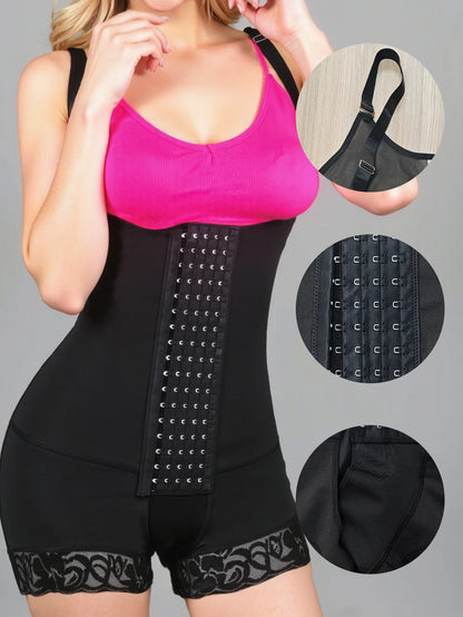 Women’s Compression Body Shaper – Colombian Fajas Butt Lifter Slimming Corset for Post-Surgery Support