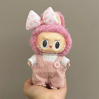 Labubu V1 V2 15/17cm Doll Clothing Set — Fashion Hoodie & Pants Korean Idol Style DIY Accessories Gift