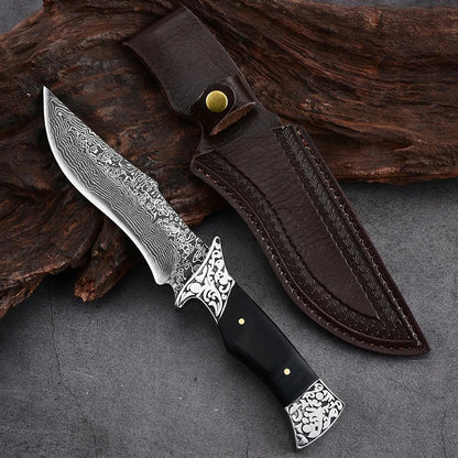 Portable Outdoor Knife – Sharp Straight Blade for Fishing, Camping, and Field Use