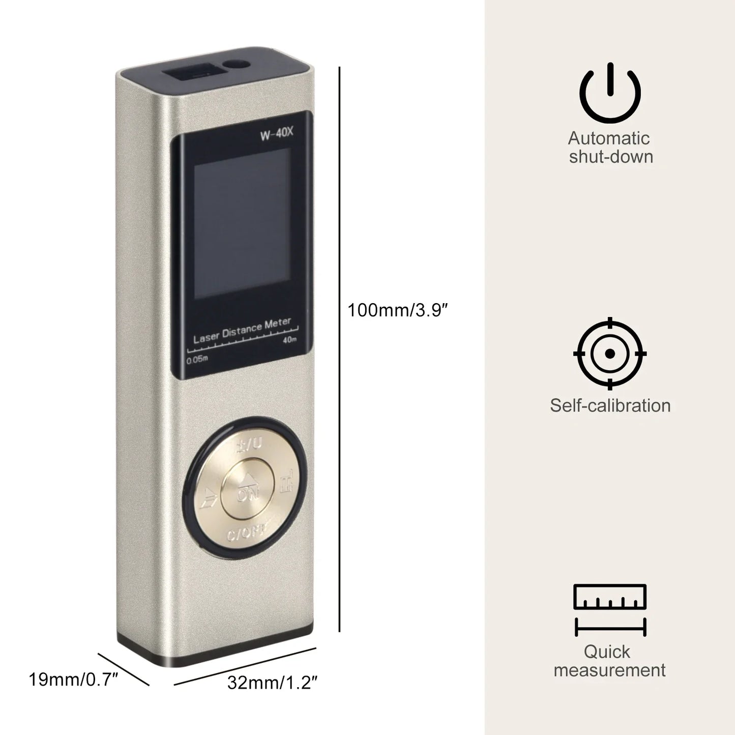 40M/60M Mini Smart Laser Distance Meter | Portable USB Rechargeable Infrared Rangefinder
