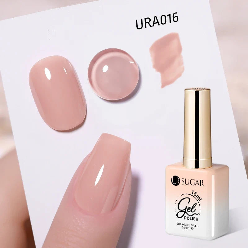 UR SUGAR 15ml Jelly Gel Polish - Milky White Translucent UV Soak Off Nail Art Varnish