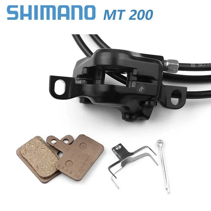 Shimano MT200 MTB Hydraulic Disc Brake Set – 160mm Rotors, BR-BL Calipers for Mountain Bike Cycling Parts