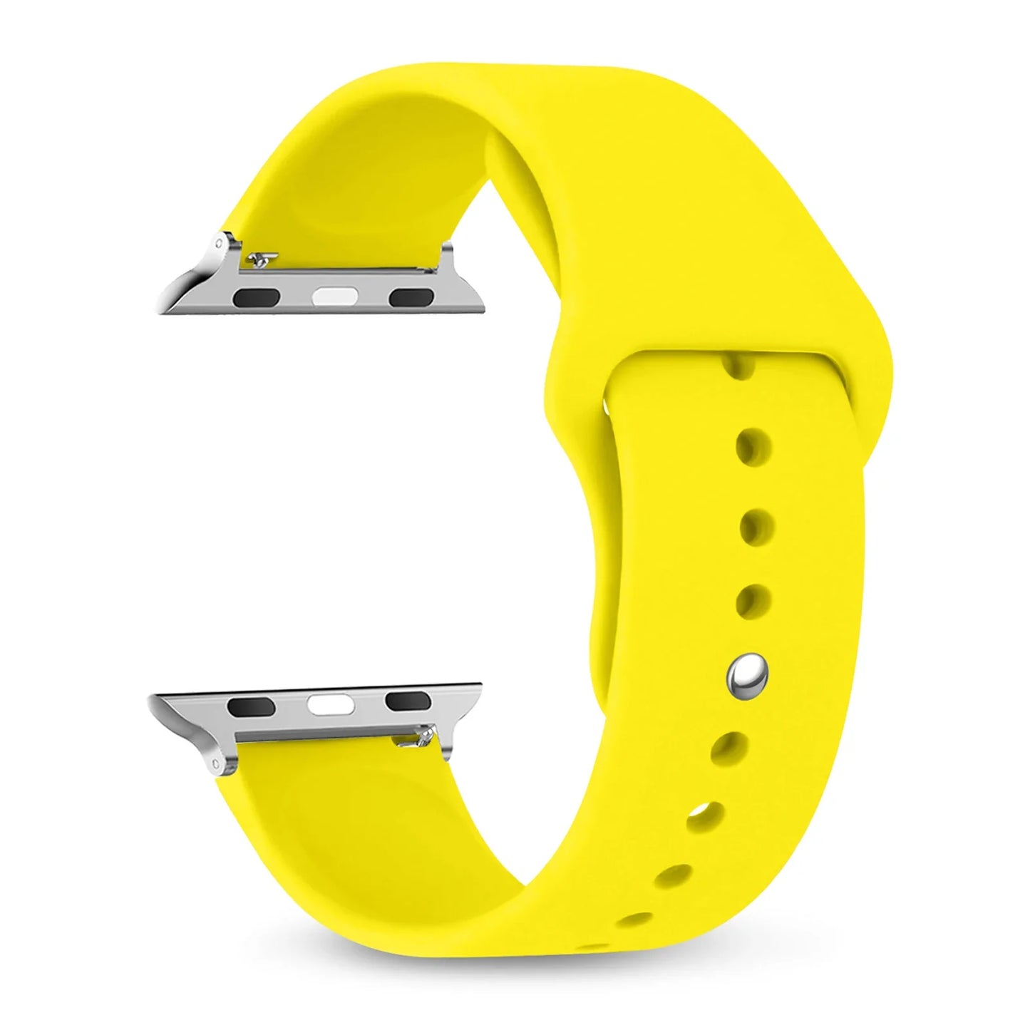 Silicone Apple Watch Band Strap - Sport Replacement Bracelet for iWatch Series Ultra 2, 9, 8, 7, 6, SE 38mm-49mm