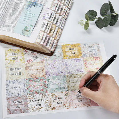 Spanish Bible Tabs - Large Print, Easy-to-Read Tabs for Women - 80 Total Bible Index Tabs