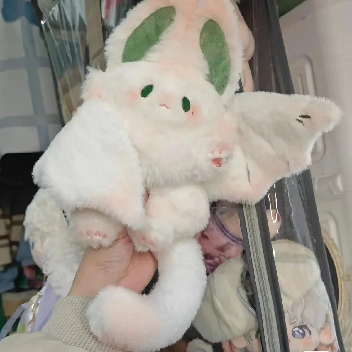 Kawaii Bat Plush Toy – Manta Magical Spirit Rabbit Stuffed Animal Pillow, Soft Plush Doll for Kids, Girls & Women Gift