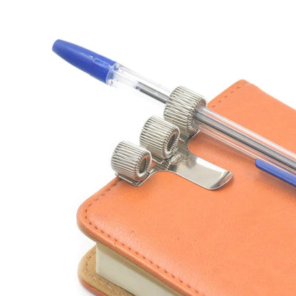 Metal Spring Pen Holder with Pocket Clip - Single/Double/Triple Hole, Portable Uniform Pen Holder for Doctors, Nurses, Office Supplies - 1PC