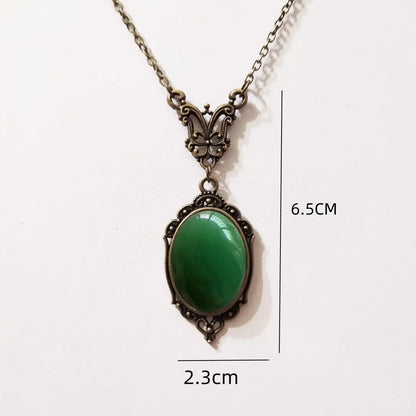 Gothic Vampire Blood Drop Necklace — Vintage Purple & Red Bat Eye Pendant, Witch Jewelry Accessory Gift for Women
