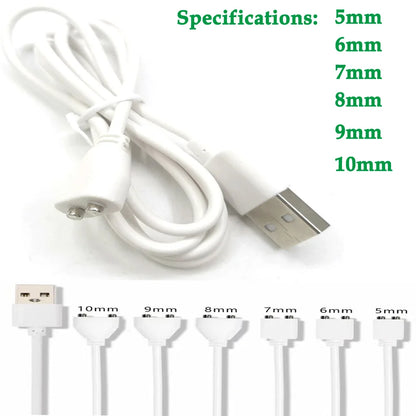2-Pin 8mm Magnetic Charging Cable Connector – Universal Replacement Adapter for Beauty Instruments & Smart Devices, Single Piece
