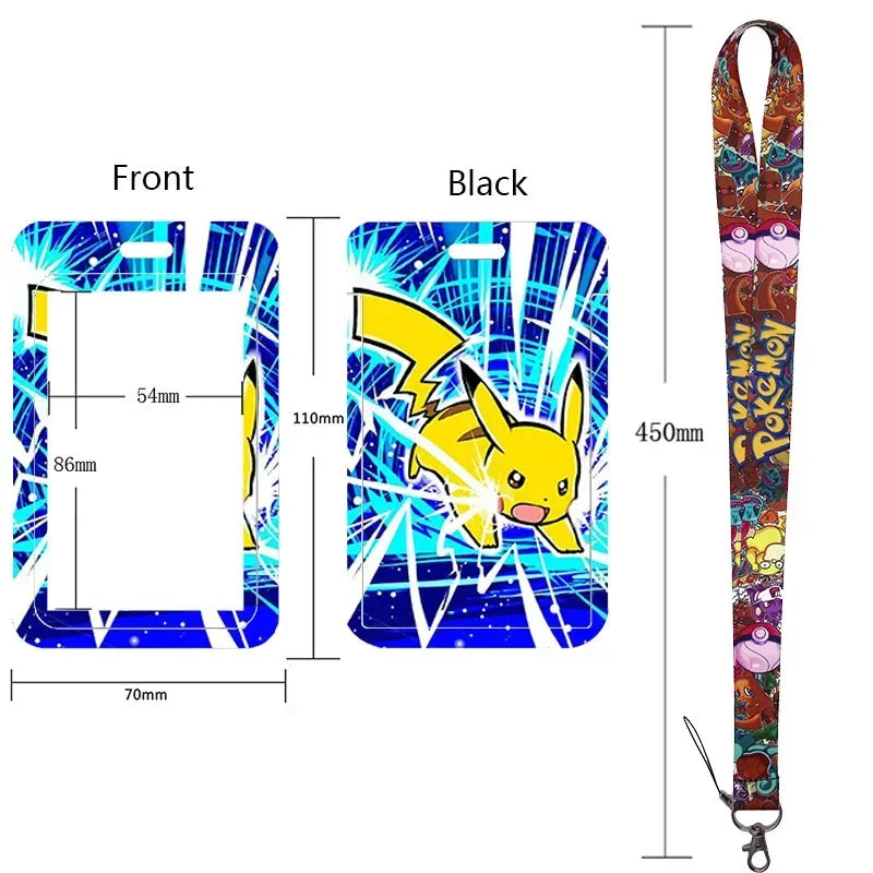 Pikachu Neck Strap Lanyard for Keys – ID Badge Holder, Keychain, Key Rings, Fashion Accessory Gift