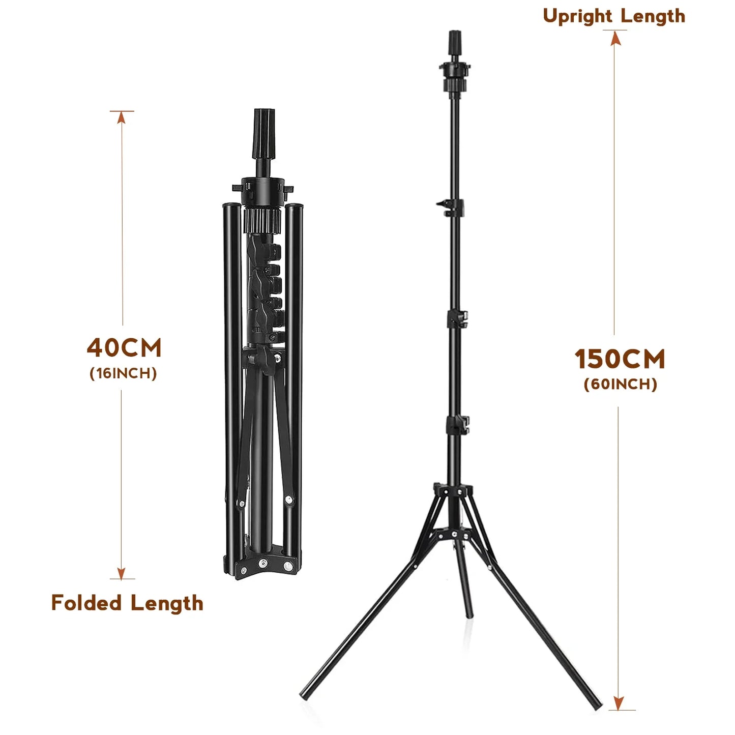 21-23 Inch Canvas Mannequin Head with Stand – Wig Display & Styling Head Tripod for Hairdressing