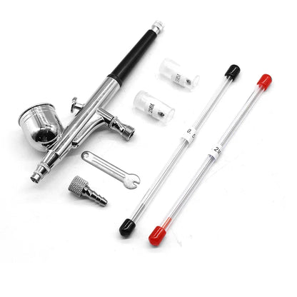 Gravity Dual-Action Mini Airbrush Spray Gun Paint Set for Nails, Makeup, Tattoos, Car Repair & DIY Art