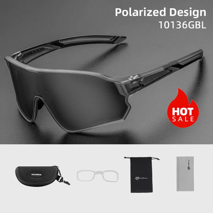 ROCKBROS Polarized Sports Sunglasses — UV400 Cycling Glasses for Outdoor Hiking, Golf & Camping