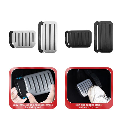 TESY Anti-Slip Pedal Covers for Tesla Model 3 Highland & Model Y Juniper – Accelerator, Brake & Foot Rest Protection Set