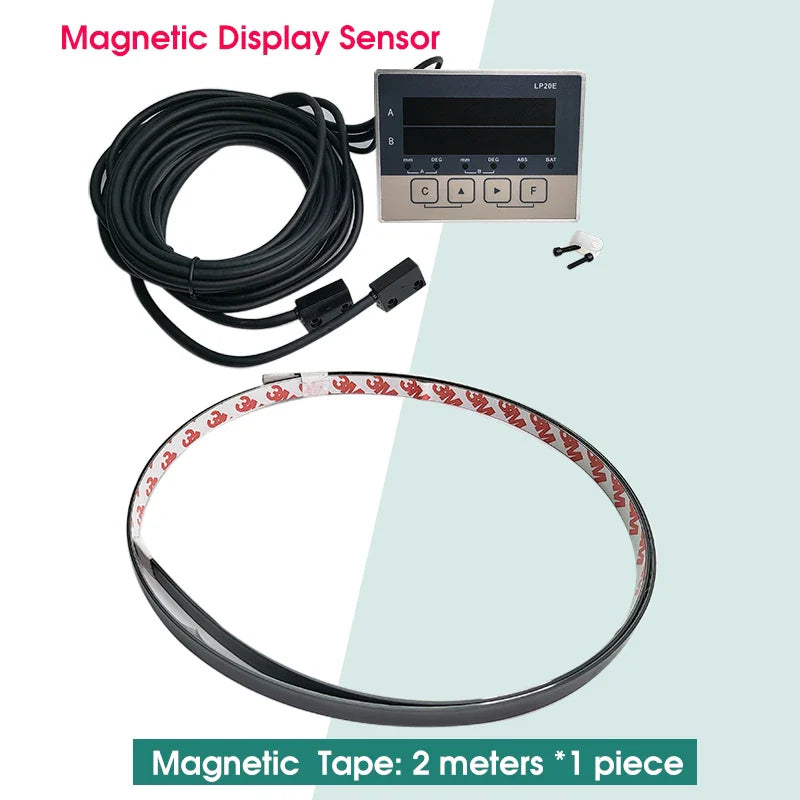 LP20E 2-Axis Digital DRO – Magnetic Sensor Tape Displacement Readout Scale for CNC Lathe & Woodworking Machines