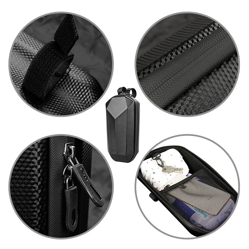 Premium EVA Hardshell Electric Scooter Bag - Waterproof, Front-Mounted, Secure-Fit, Ideal for Commuters and Adventurers