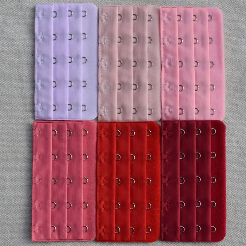 2PCS/4PCS Strap Extender Set – 3-Hook, 5-Row Adjustable Candy Color Bra Extenders for Women