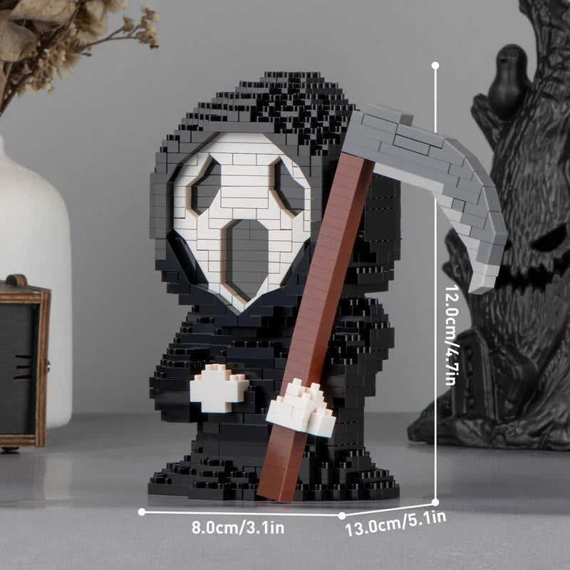 Tiny Particle Building Blocks – Halloween Cartoon Puzzle Toys with Magic Night Death Clown Characters