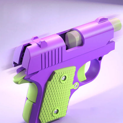 3D Printed Gravity Jump Mini Toy Carrot Gun - Non-Firing Bullet Radish Toy, Stress Relief Fun for Kids