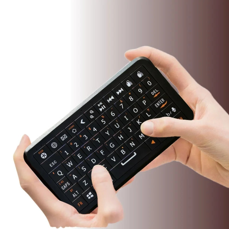 Mini Keyboard Gyroscope – Dual Mode 2.4G & BT5.0 Backlit Wireless Remote for Android, Smart TV, PC