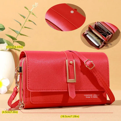 Roulens Small Crossbody Shoulder Bag for Women - Cellphone Bag with Card Holder, Wallet Purse and Handbag Features
