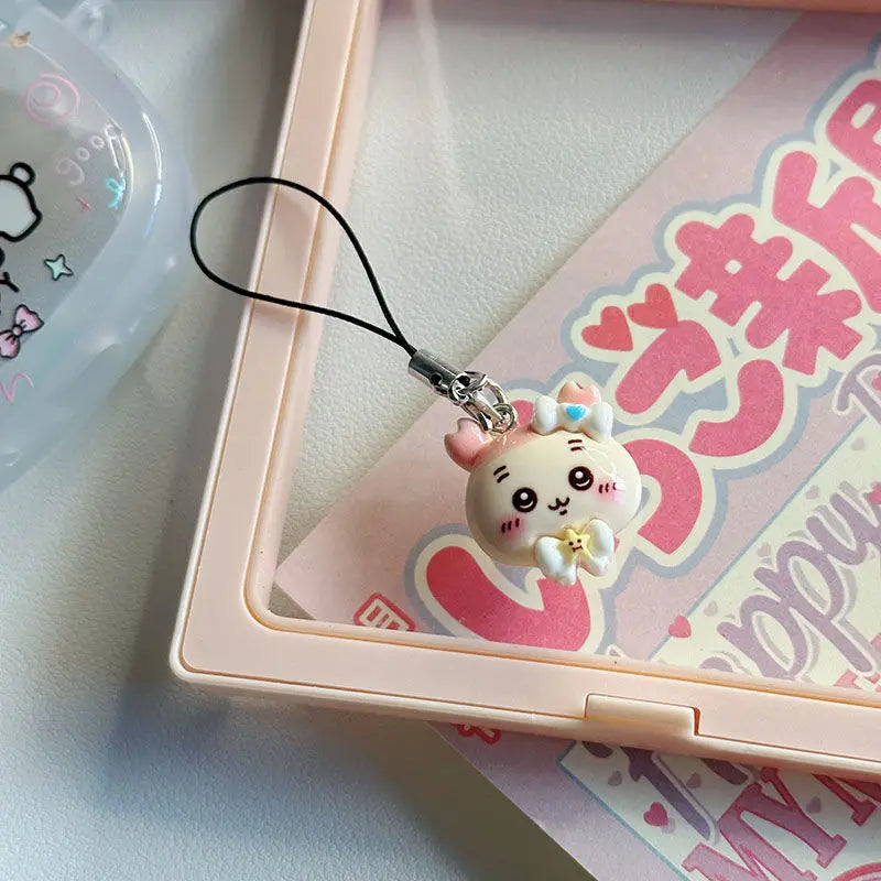 New Kawaii Chiikawa Hachiware USAGI Pendant – Cute Anime Cartoon Keychain & Bag Charm, Gift for Students and Friends