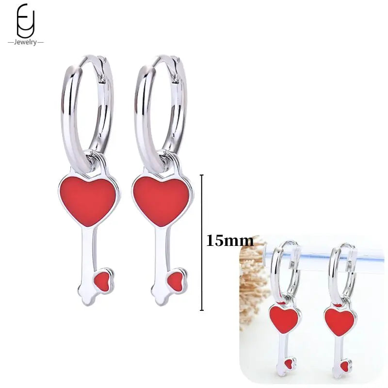 925 Sterling Silver Earrings for Women – Cute Starfish & Shrimp Pendant, Red Chili & Star Enamel Gold Fashion Jewelry