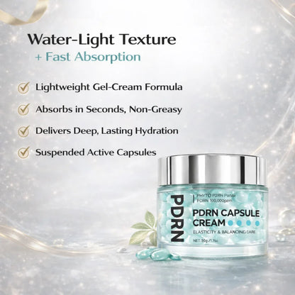 PDRN Capsule Cream 100 Moisturizer with Hyaluronic Acid & 9 Peptides, Hydrating, Firming & Nourishing Face Cream
