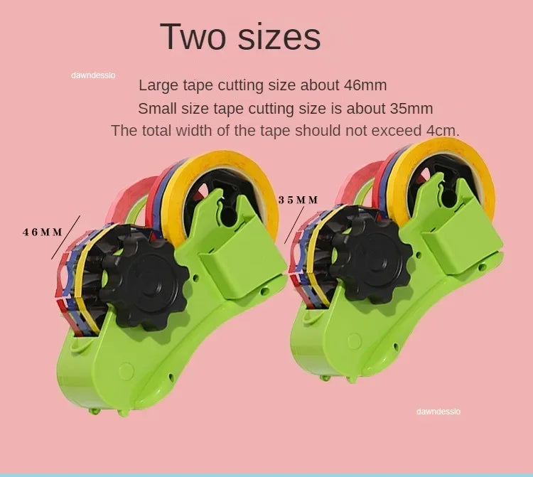 Semi-Automatic Multi-Roll Tape Dispenser – Reusable Thermal Tape Cutter with Storage Compartment